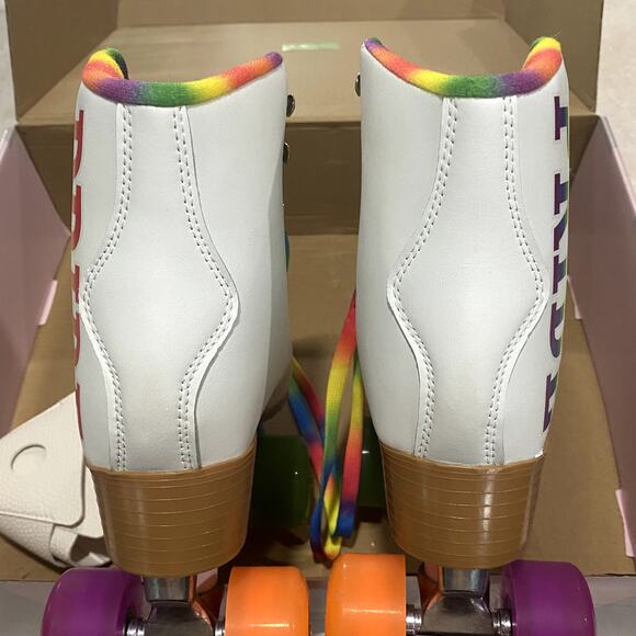 Rainbow Pride Quad Roller Skates in size 8 - Picture 10 of 10